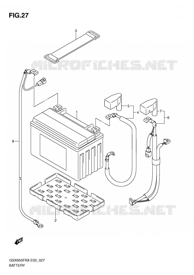 BATTERIE Suzuki MOTO 650 GSX-F 2010  GSX650FAL0(E2)