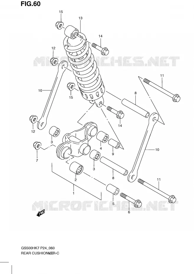 BIELLETTE D'AMORTISSEUR Suzuki MOTO 500 GS-F 2007  GS500FHK7(P24)