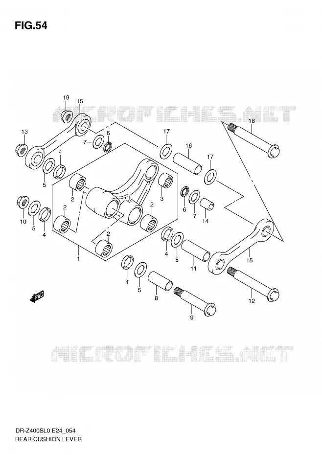 BIELLETTE DE SUSPENSION ARRIERE Suzuki MOTO 400 DR-Z 2010  DR-Z400SL0(E24)