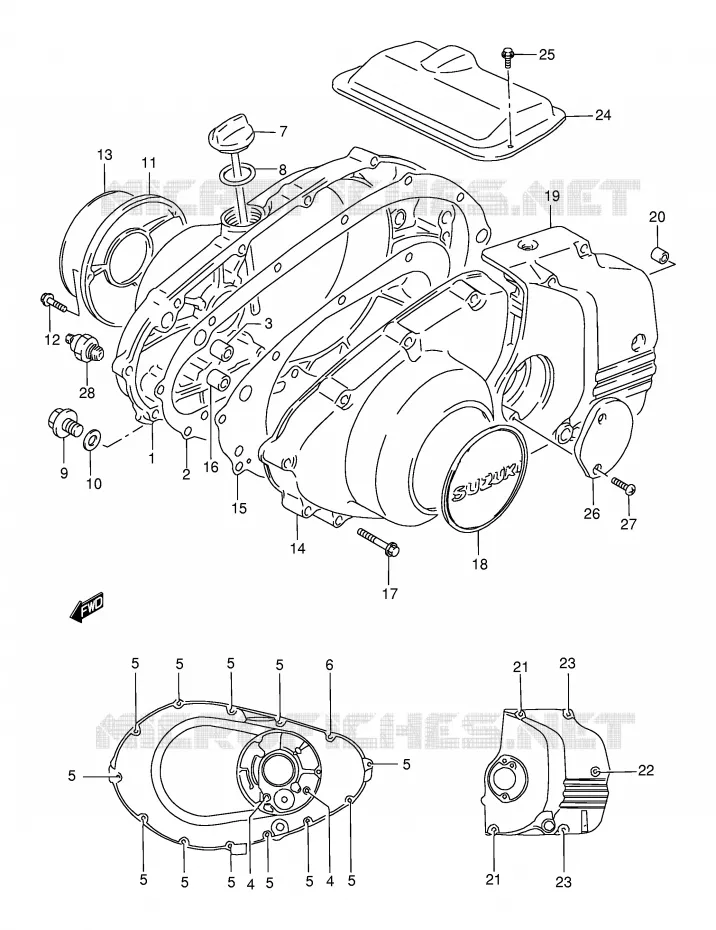 CARTER Suzuki MOTO 500 GS-E 1998  GS500EW(E2)