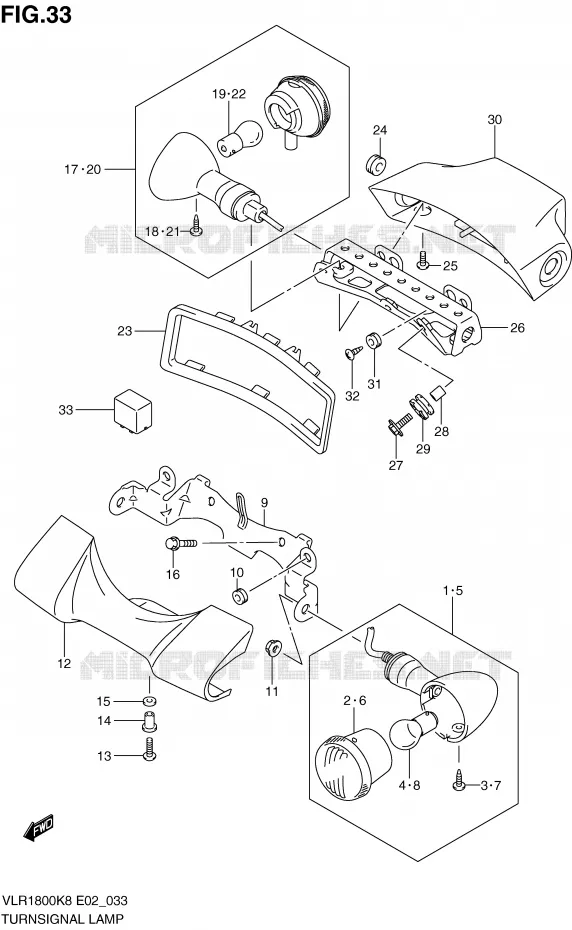CLIGNOTANTS Suzuki MOTO 1800 INTRUDER 2010  VLR1800L0(E2)