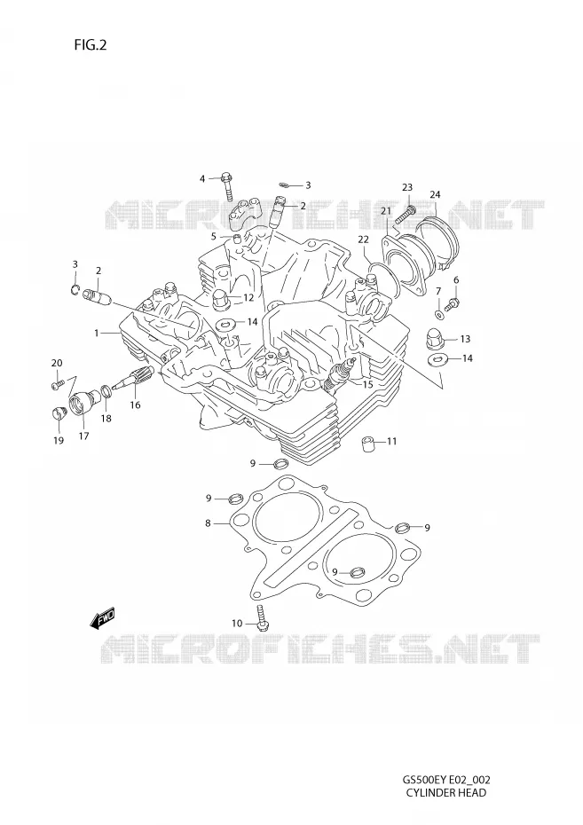 CULASSE Suzuki MOTO 500 GS-E 2000  GS500EY(E2)
