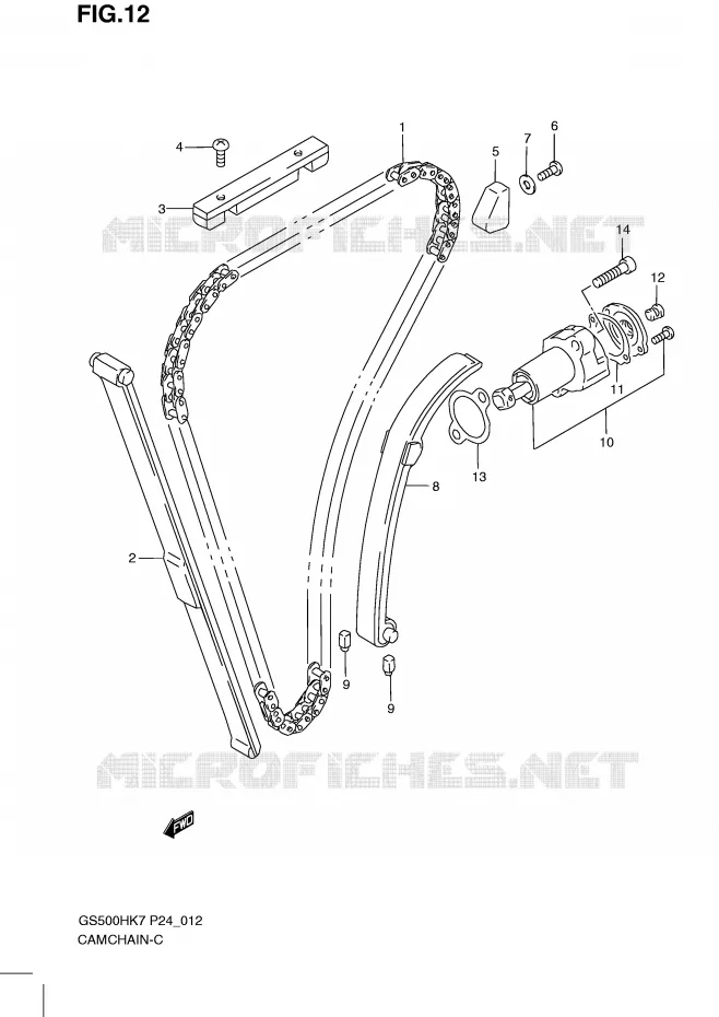 DISTRIBUTION Suzuki MOTO 500 GS-F 2010  GS500FHL0(P24)