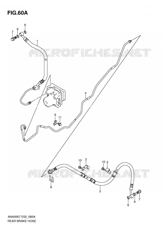 DURITE DE FREIN ARRIERE(AN400AK9/ZAK9/AL0/ZAL0) Suzuki SCOOTER 400 BURGMAN 2009  AN400ZAK9(E2)