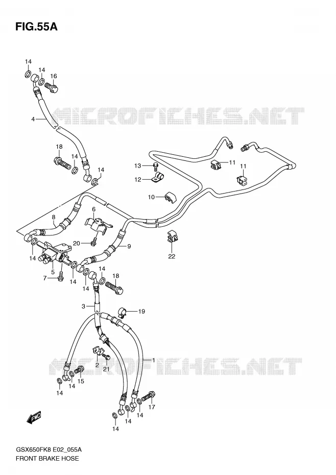 DURITE DE FREIN AVANT (GSX650FAK9/FUAK9/FAL0/FUAL0) Suzuki MOTO 650 GSX-F 2009  GSX650FUK9(E2)