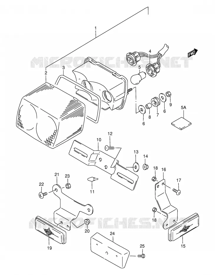FEU ARRIERE Suzuki MOTO 500 GS-E 2000  GS500EY(E2)