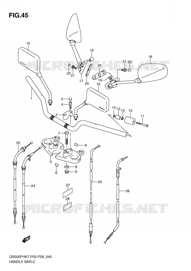 GUIDON Suzuki MOTO 500 GS-E 2010  GS500HL0(P3)
