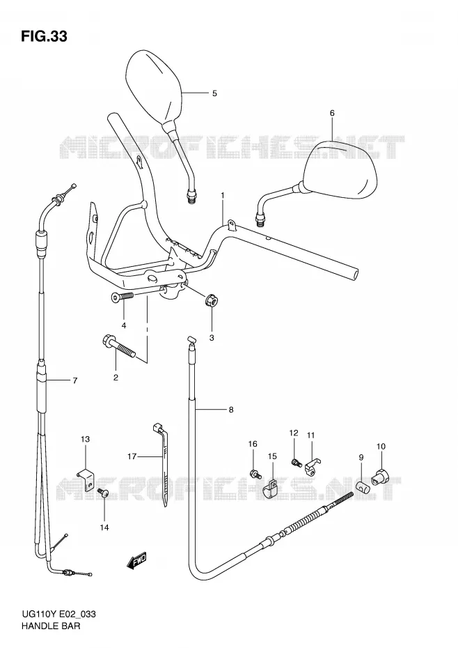 GUIDON Suzuki SCOOTER 110 UG 2001  UG110K1(E2)