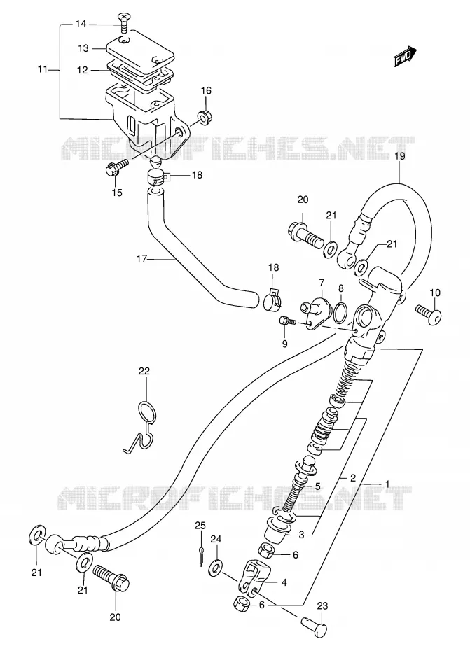 MAITRE CYLINDRE ARRIERE Suzuki MOTO 500 GS-E 2000  GS500EY(E2)