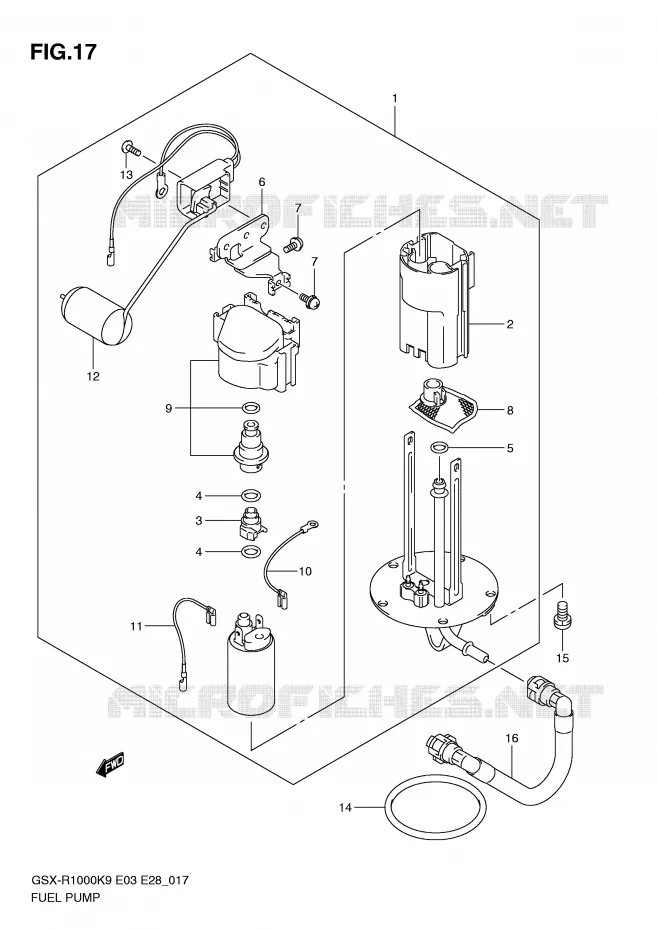 POMPE A ESSENCE Suzuki MOTO 1000 GSX-R 2010  GSX-R1000L0(E3/E28)