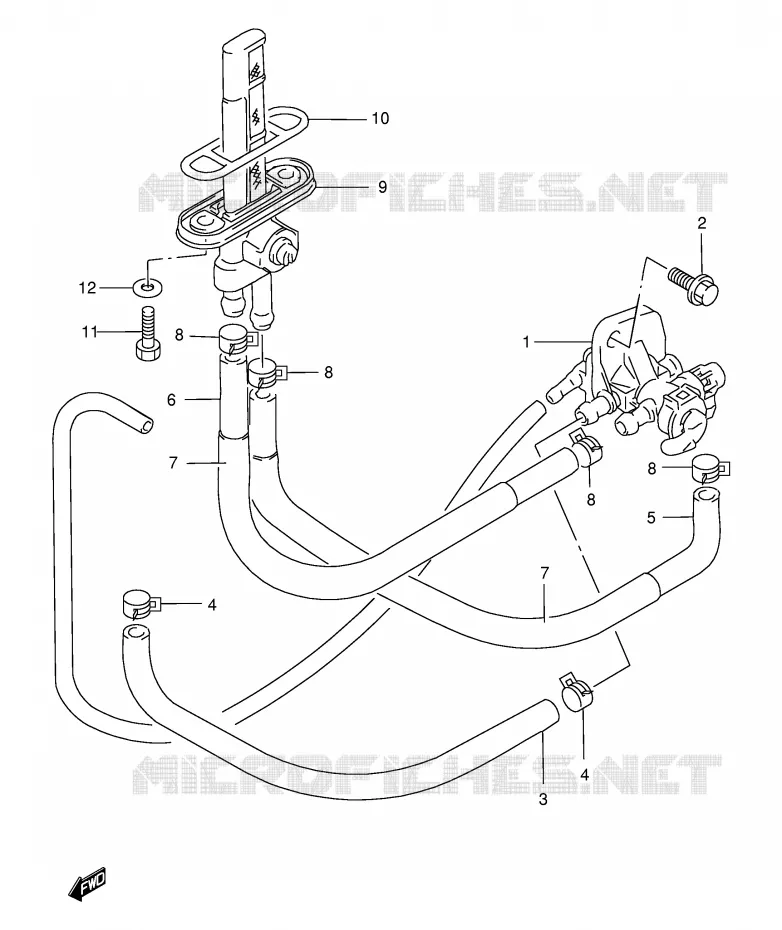 ROBINET D'ESSENCE Suzuki MOTO 500 GS-E 2000  GS500EY(E2)