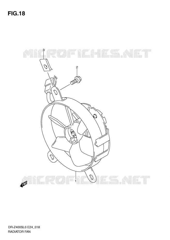 VENTILATEUR Suzuki MOTO 400 DR-Z 2010  DR-Z400SL0(E24)