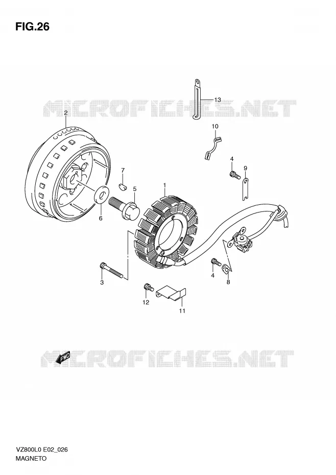ALLUMAGE ROTOR - STATOR Suzuki MOTO 800 MARAUDER 2010  VZ800UEL0(E2)