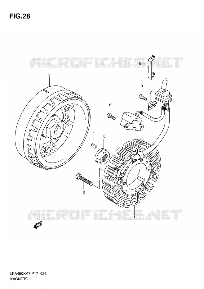 ALLUMAGE ROTOR - STATOR Suzuki QUAD 450 KINGQUAD 2008  LT-A450XK8(P17)