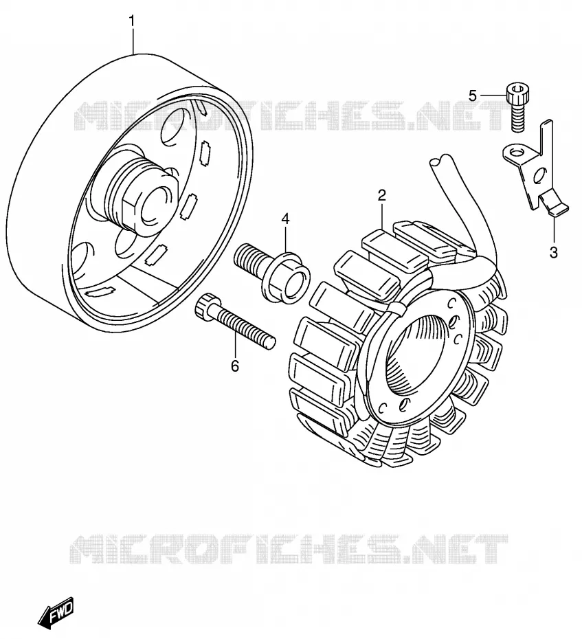 ALTERNATEUR (MODELE K2/K3) Suzuki MOTO 750 GSX-R 2001  GSX-R750U2K1(E2)