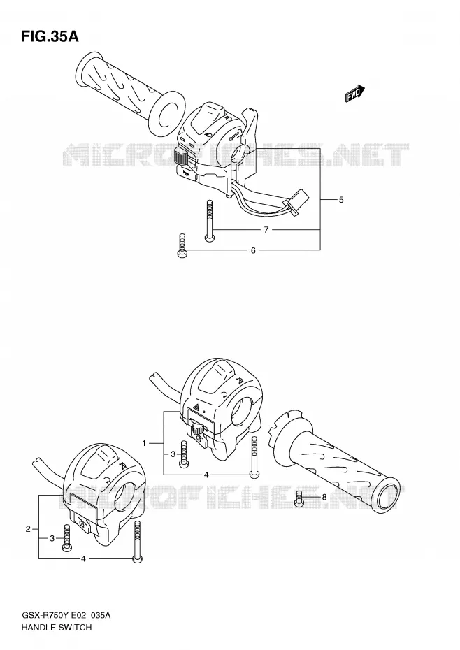 COMMODOS (MODELE K3) Suzuki MOTO 750 GSX-R 2001  GSX-R750U1K1(E2)