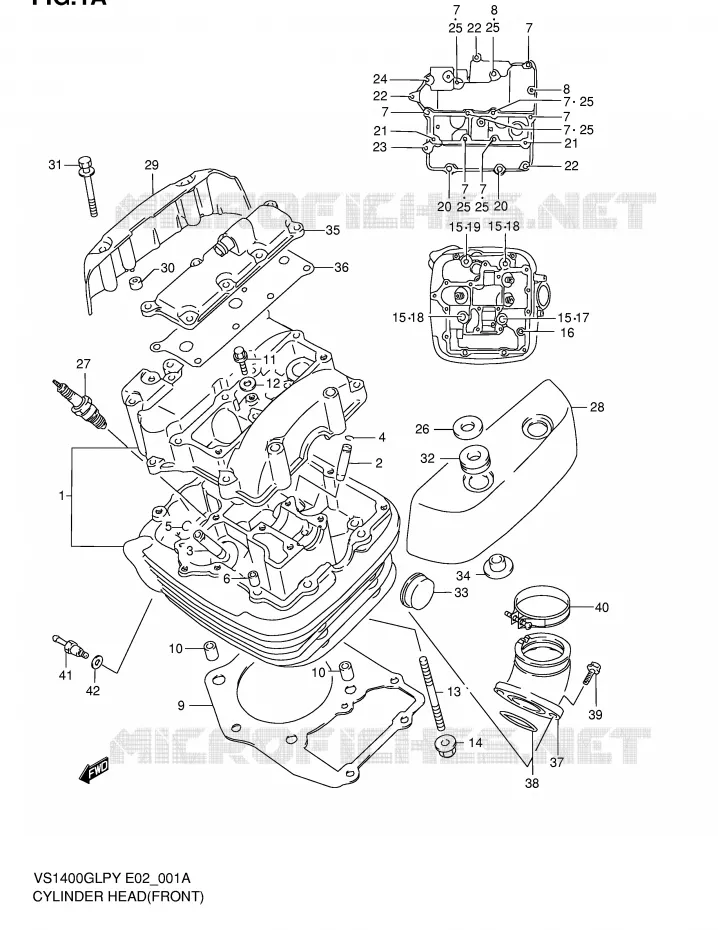 CULASSE (AVT) Suzuki MOTO 1400 INTRUDER 2002  VS1400GLPK2(E2)
