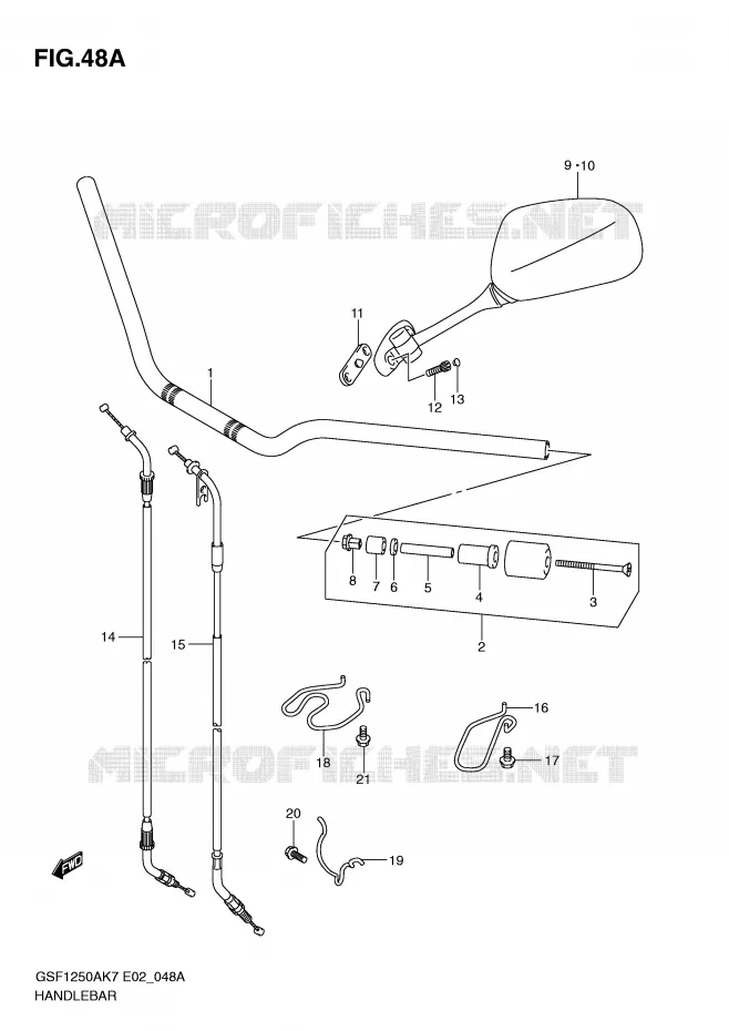 GUIDON (MODEL L0) Suzuki MOTO 1250 BANDIT-S 2008  GSF1250SAK8(E2)
