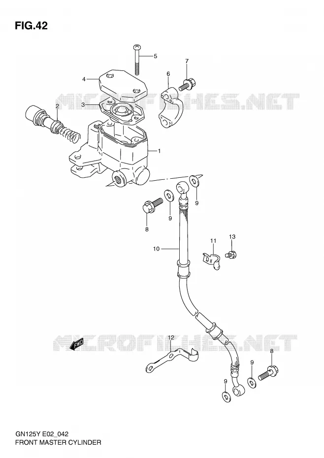 MAITRE CYLINDRE AVANT Suzuki MOTO 125 GN 1997  GN125EV(E2)