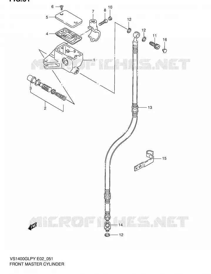 MAITRE CYLINDRE AVANT Suzuki MOTO 1400 INTRUDER 1997  VS1400GLPV(E2)