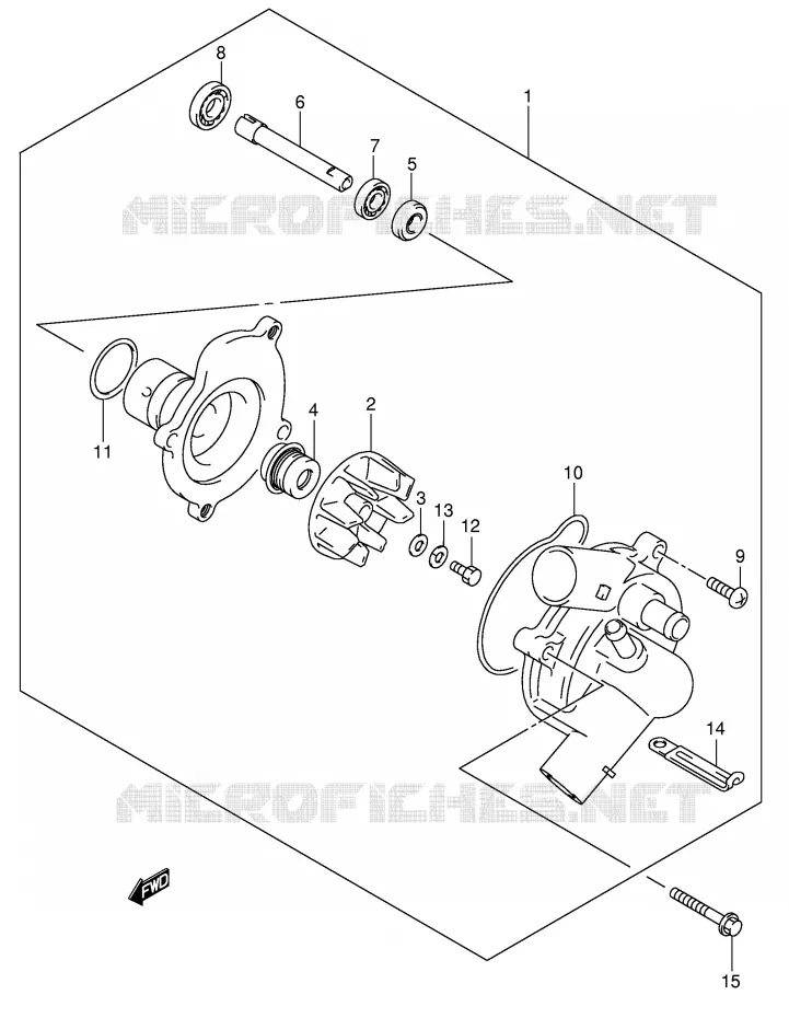 POMPE A EAU Suzuki MOTO 750 GSX-R 2002  GSX-R750U1K2(E2)