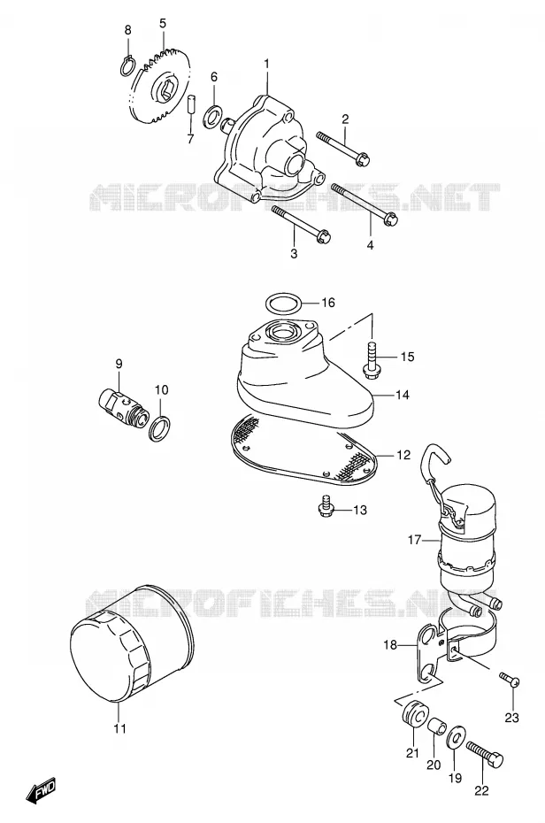 POMPE A HUILE - POMPE A ESSENCE Suzuki MOTO 1400 INTRUDER 2002  VS1400GLPK2(E2)