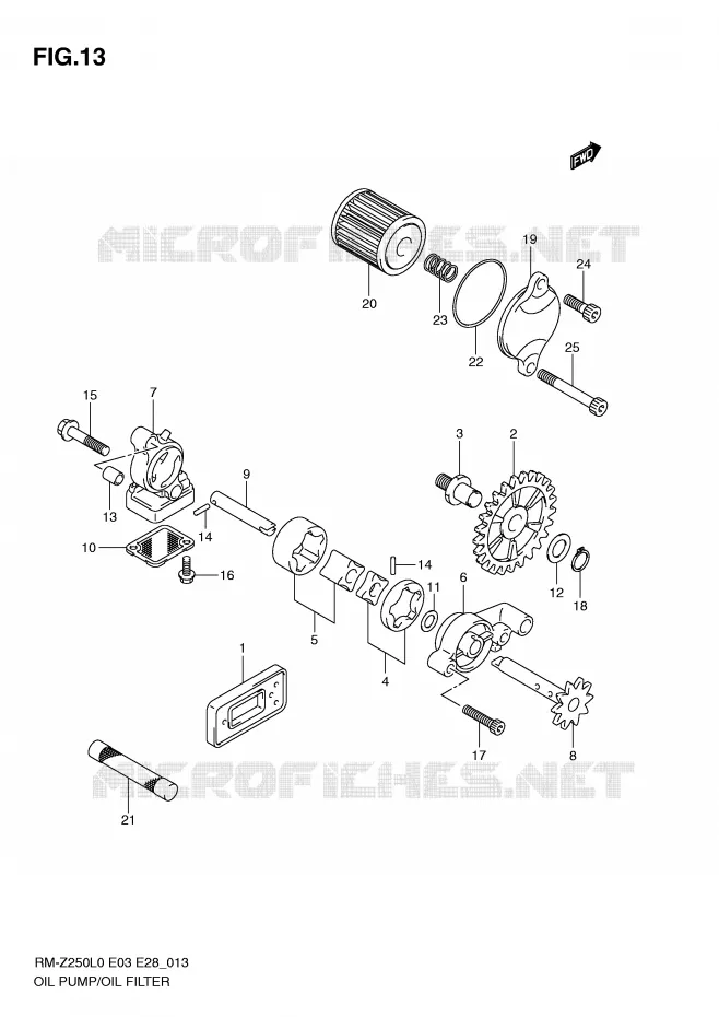 POMPE A HUILE Suzuki MOTO 250 RM-Z 2010  RM-Z250L0(E3/E28)