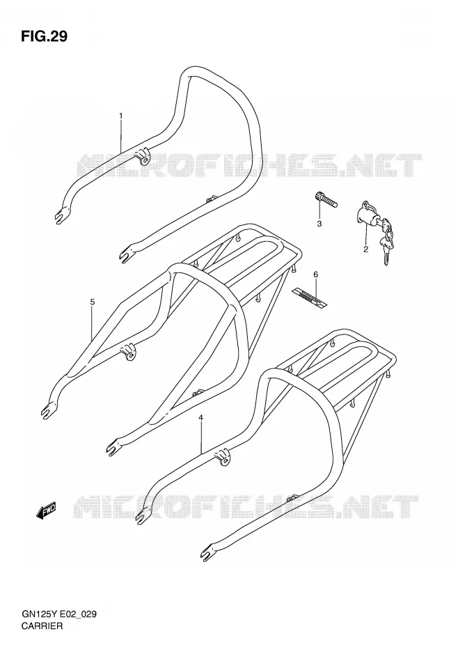PORTE PAQUET Suzuki MOTO 125 GN 2000  GN125EY(E2)