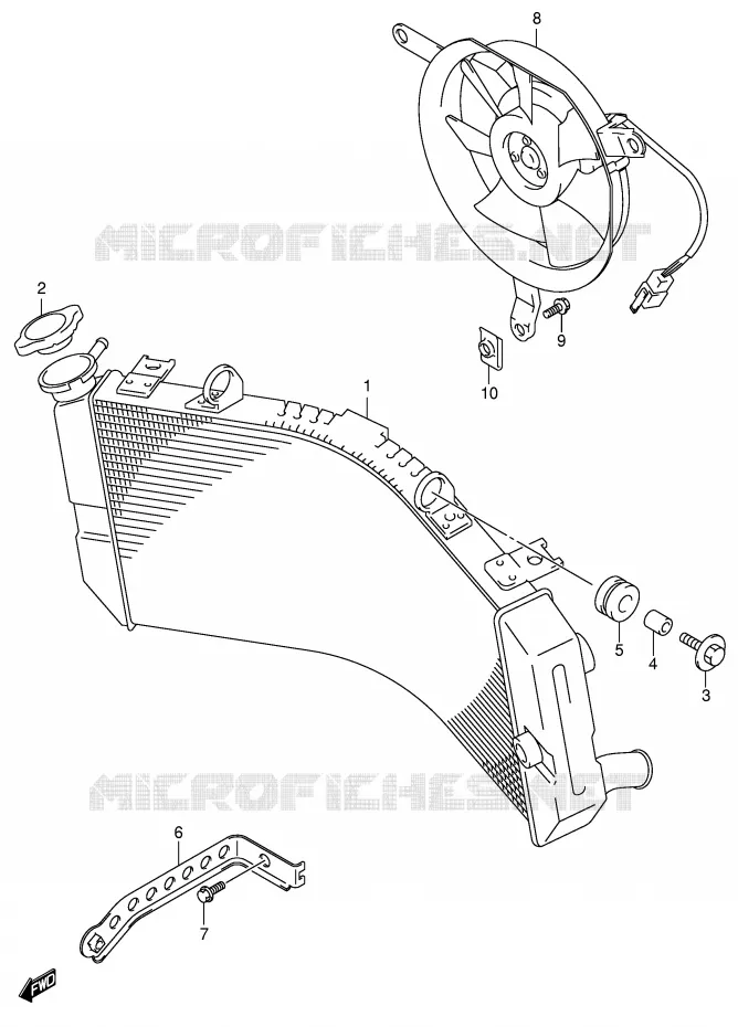 RADIATEUR Suzuki MOTO 750 GSX-R 2000  GSX-R750U2Y(E2)