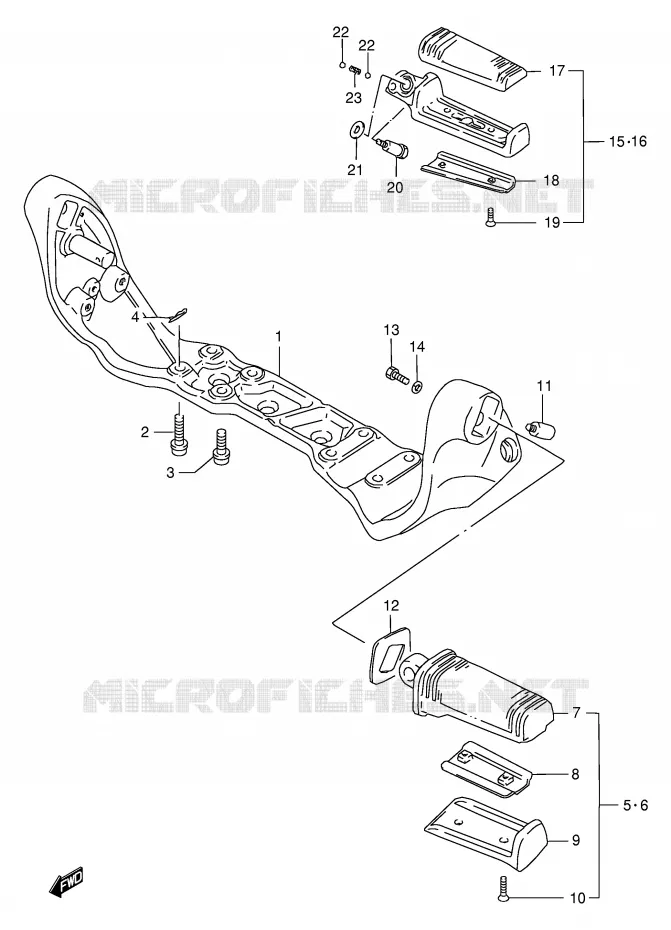 REPOSE PIED Suzuki MOTO 1400 INTRUDER 1997  VS1400GLPV(E2)