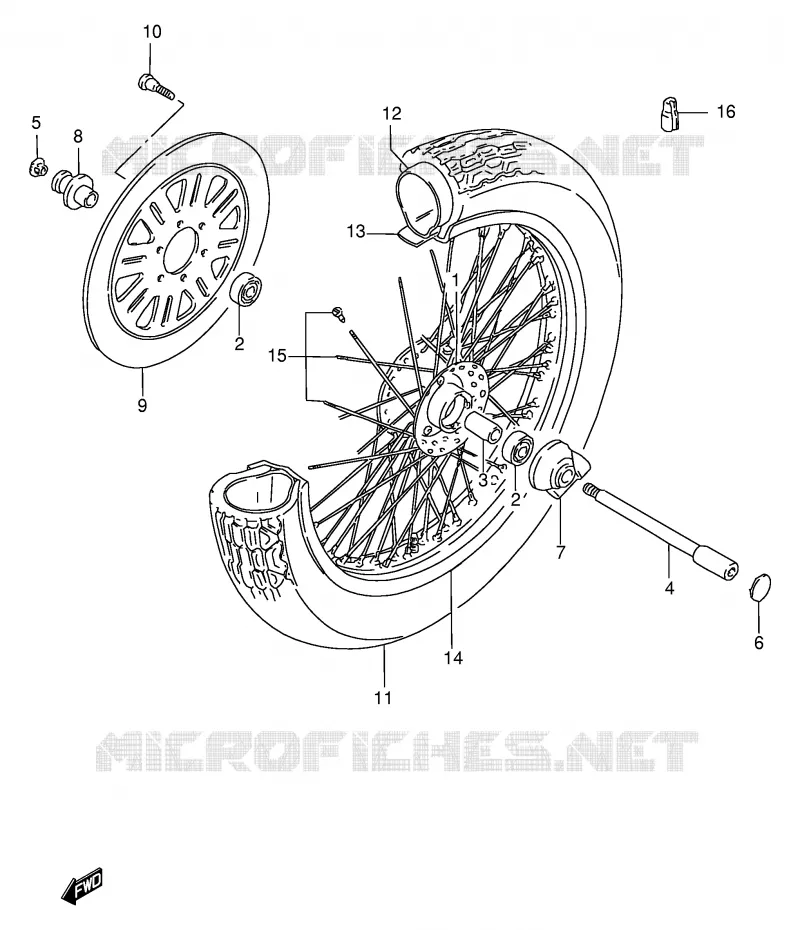 ROUE AVANT Suzuki MOTO 1400 INTRUDER 1997  VS1400GLPV(E2)