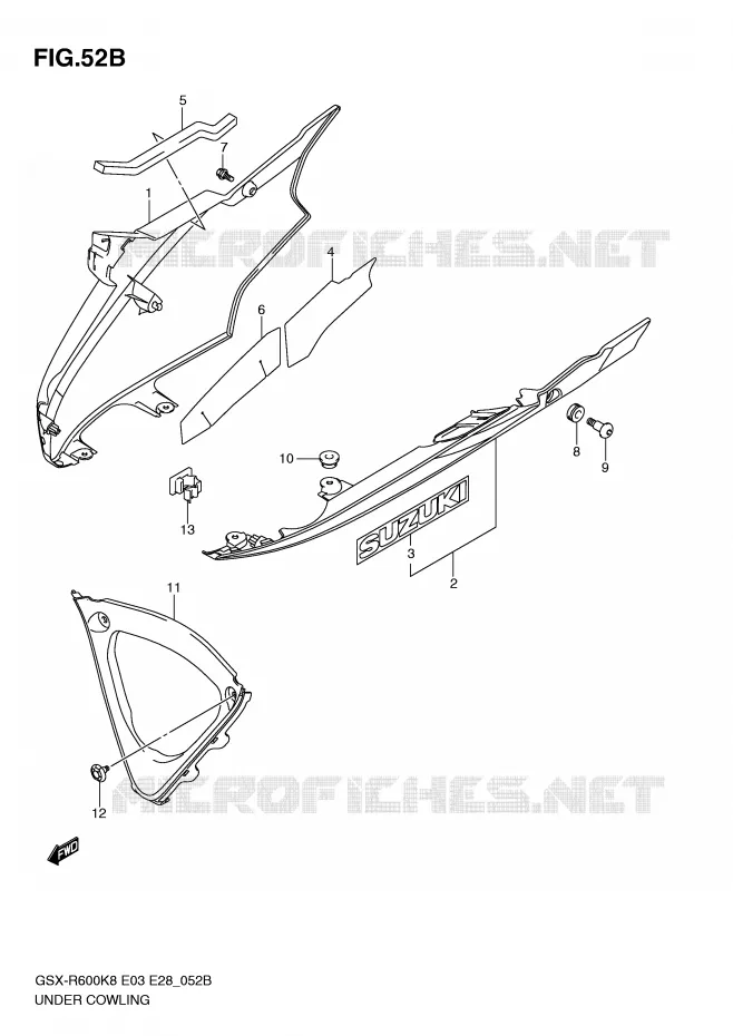 SABOT (MODEL L0) Suzuki MOTO 600 GSX-R 2008  GSX-R600K8(E3/E28)
