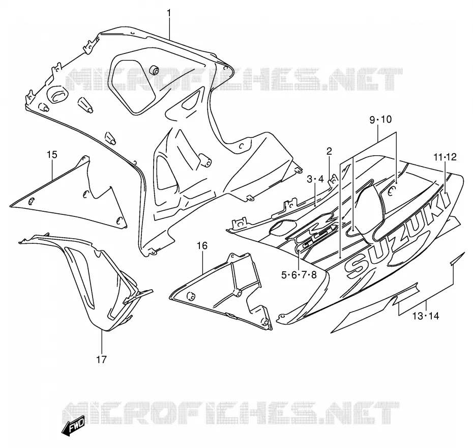 SABOT (MODELE K2) Suzuki MOTO 750 GSX-R 2002  GSX-R750K2(E2)