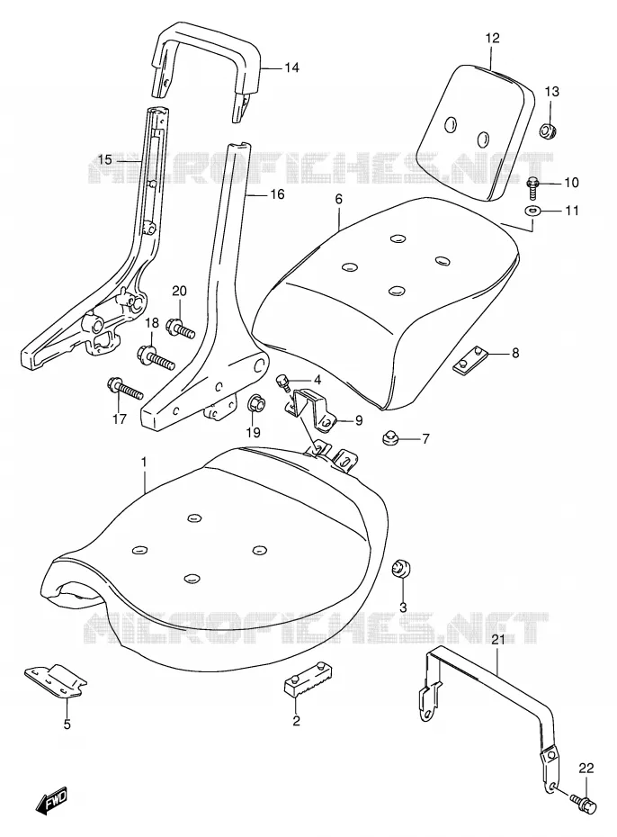 SELLE (VOIR NOTE) Suzuki MOTO 1400 INTRUDER 1999  VS1400GLPX(E2)
