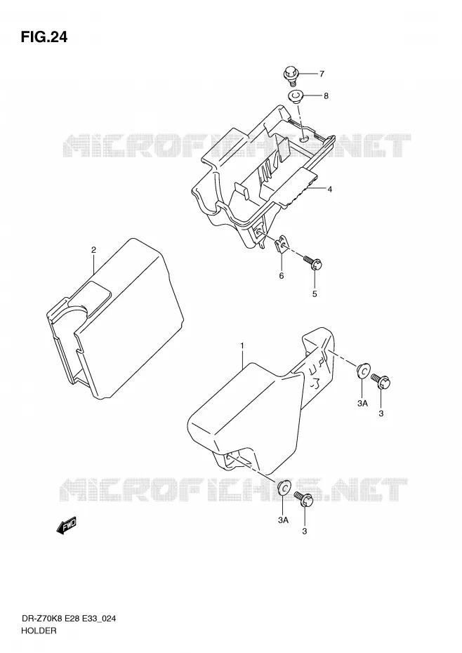 SUPPORT Suzuki MOTO 70 DR-Z 2011  DR-Z70L0(E28/E33)