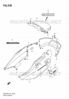 CARENAGES ARRIERE (AN650AZK8) pour Suzuki BURGMAN 650 2009