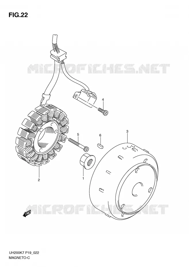 ALLUMAGE ROTOR - STATOR Suzuki SCOOTER 200 BURGMAN 2010  UH200GL0(P19)