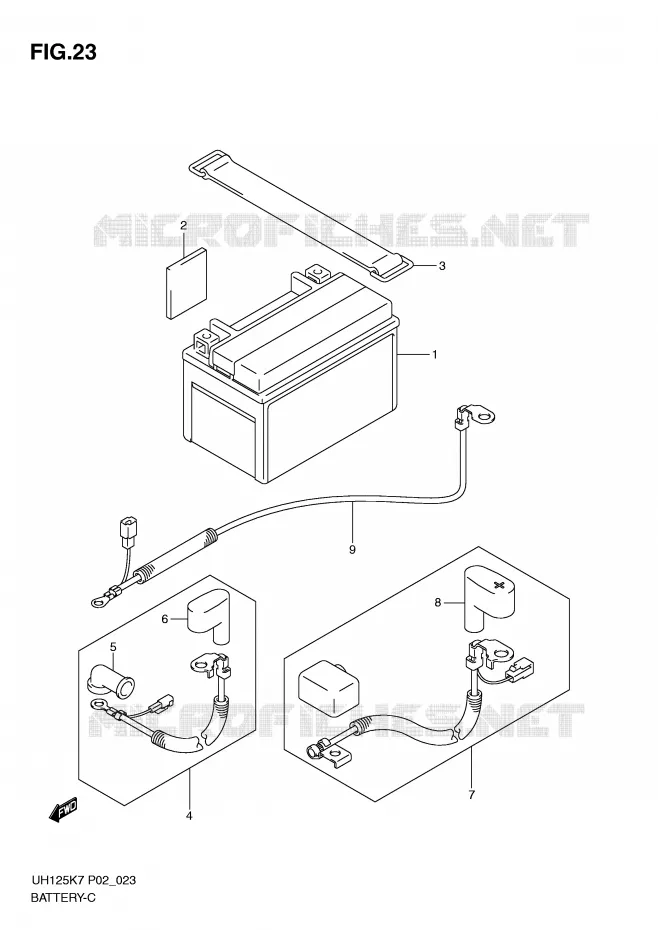 BATTERIE Suzuki SCOOTER 125 BURGMAN 2008  UH125GK8(P2)