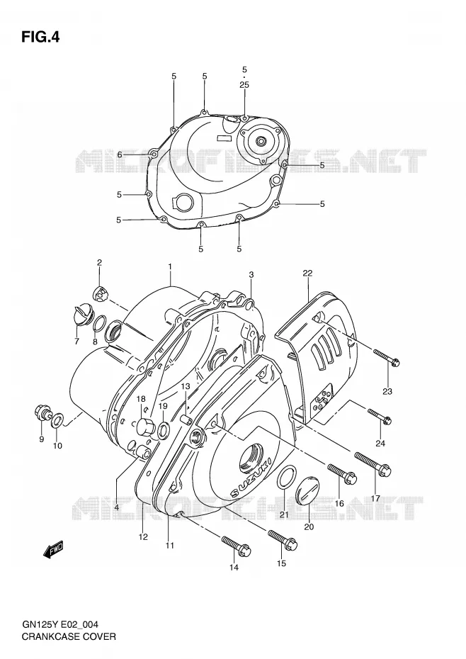 CARTER Suzuki MOTO 125 GN 2000  GN125EY(E2)