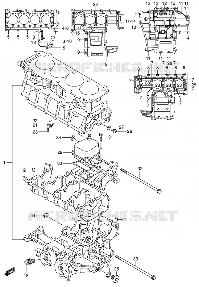 CARTER Suzuki MOTO 750 GSX-R 2002  GSX-R750U1K2(E2)