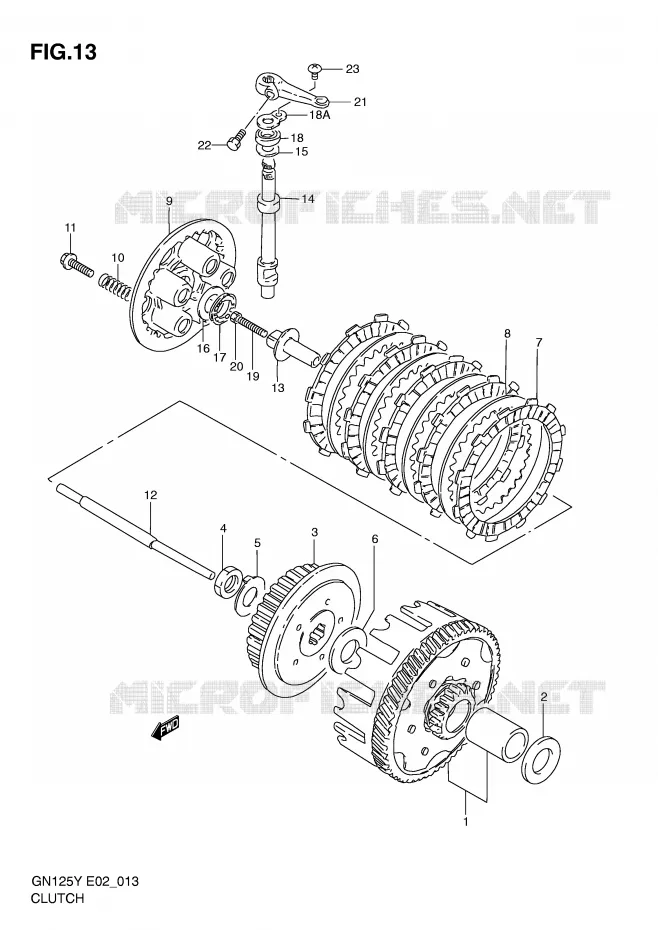 EMBRAYAGE Suzuki MOTO 125 GN 1999  GN125X(E4)