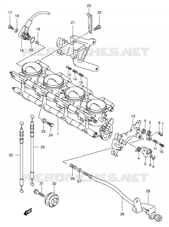 ENSEMBLE INJECTION (MODELE Y) Suzuki MOTO 750 GSX-R 2003  GSX-R750U2K3(E2)