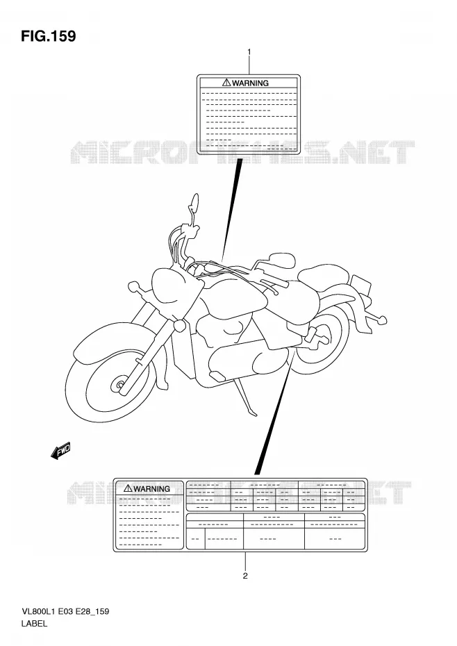 ETIQUETTE (VL800CL1 E28) Suzuki MOTO 800 VOLUSIA 2011  VL800CL1(E3/E28)