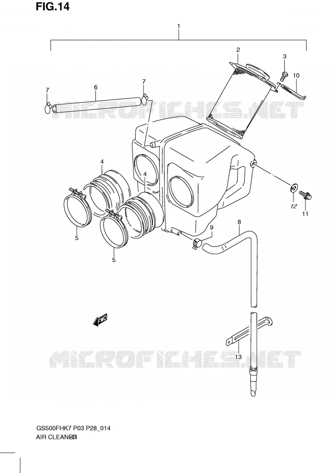 FILTRE A AIR Suzuki MOTO 500 GS-F 2007  GS500FHK7(P3)