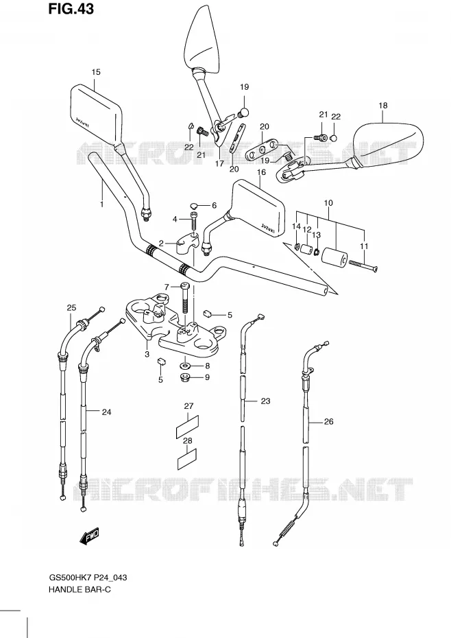 GUIDON Suzuki MOTO 500 GS-E 2007  GS500HK7(P24)