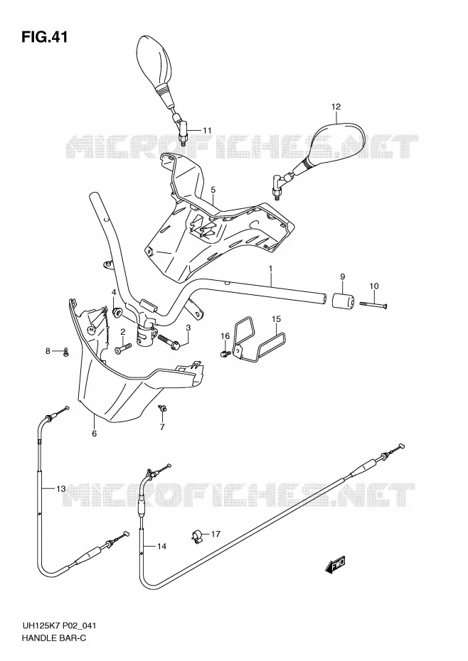 GUIDON Suzuki SCOOTER 125 BURGMAN 2012  UH125GL0(P2)