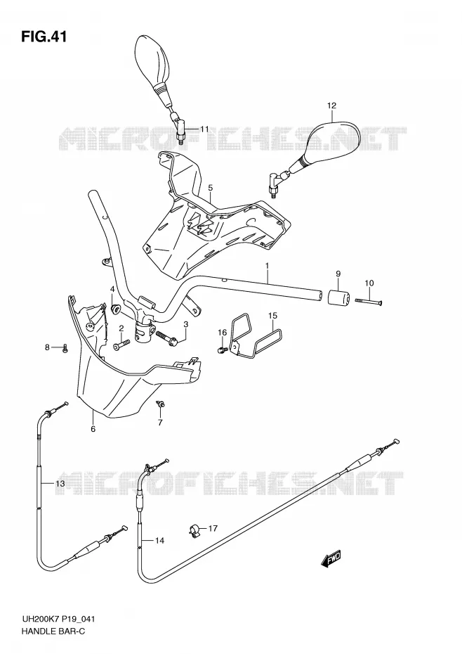 GUIDON Suzuki SCOOTER 200 BURGMAN 2009  UH200K9(P19)