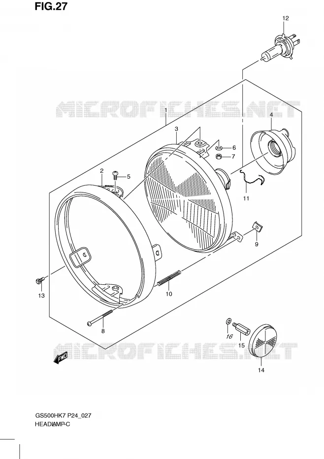 PHARE (GS500H) Suzuki MOTO 500 GS-F 2009  GS500FHK9(P24)