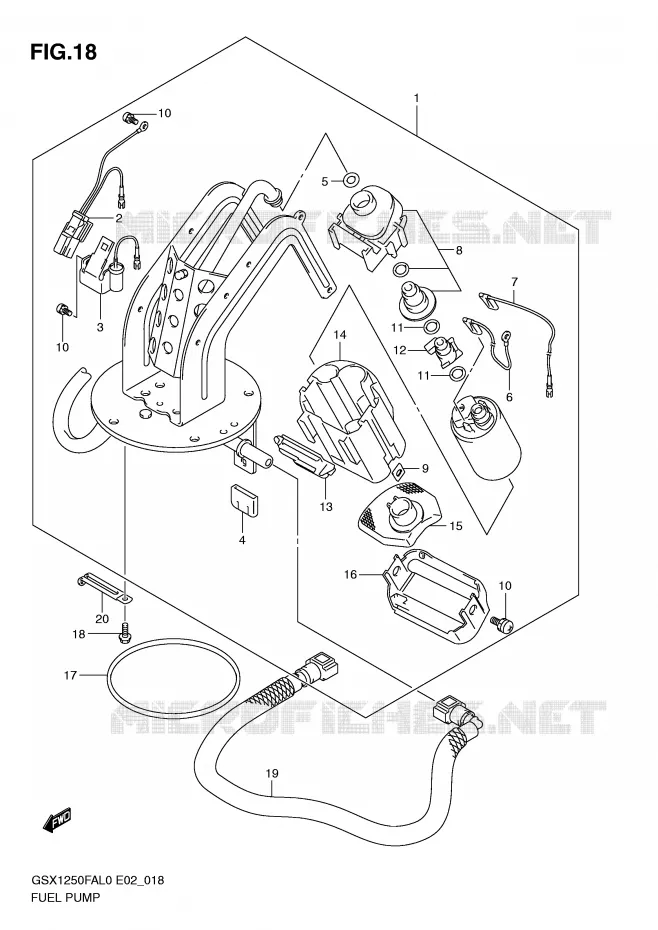 POMPE A ESSENCE Suzuki MOTO 1250 GSX-F 2010  GSX1250FAL0(E2)