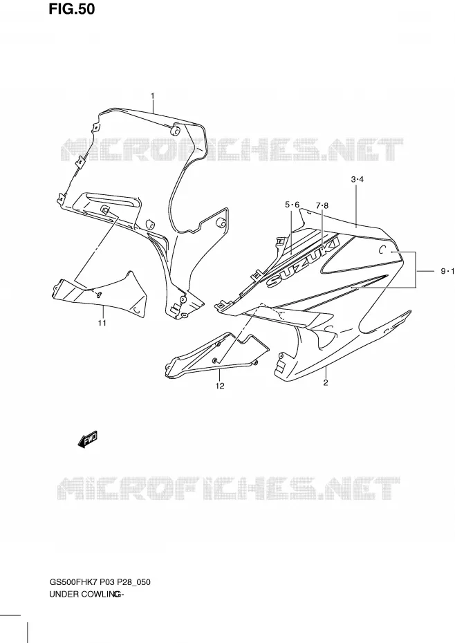 SABOT  (GS500FHK7) Suzuki MOTO 500 GS-F 2008  GS500FHK8(P3)